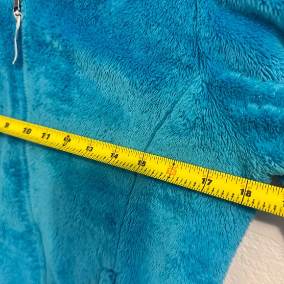 The North Face Blue Teddy Jacket Plush Fleece Stand-Up Collar - Picture 11 of 13